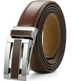 thumbnail image 1 of Nelbons Men's Leather Belt Fashion Buckle Ratchet Belt 30mm 1 1/8",replacement belt, 1 of 14