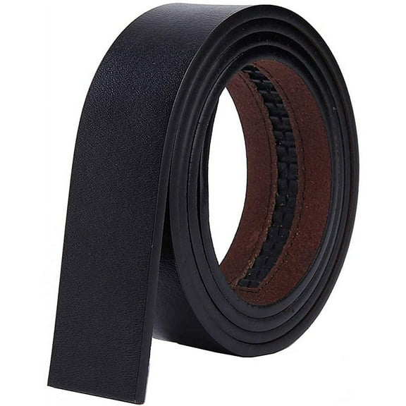 Nelbons Men's Leather Ratchet Belt Strap Only 35mm 1 3/8,Leather Belt without Buckle replacement belt