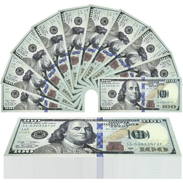 Nelbons Movie Props Play Money for Kids, 100 Pieces