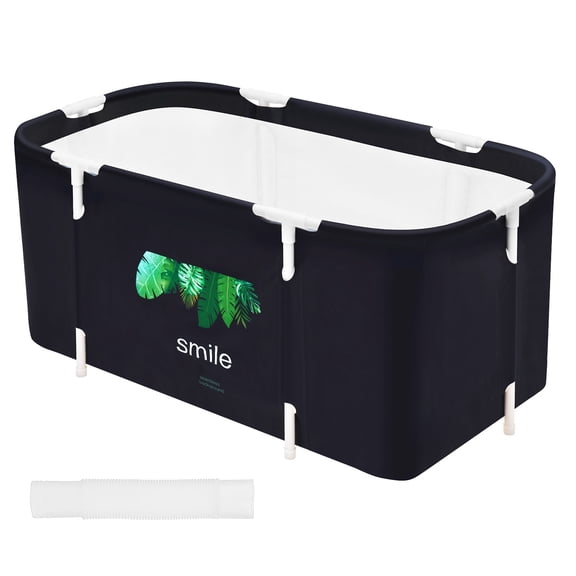 Nelbons Portable Foldable Bathtub, Relaxation and Convenience Travel and Home Spa Bathtub for Adults Families, Easy to Assemble Collapsible Bathtub