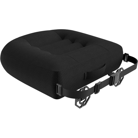 Nelbons Tailbone Relief Car Booster Seat Cushion, 15.7" x 15.7" x 5.5", Solid Black