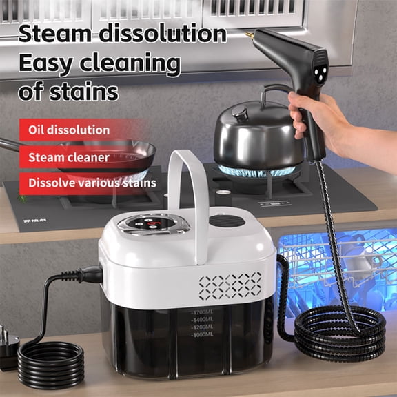 Neliangia Steam Cleaner, 120C High Temp 6-Speed Adjustable, 1700ml Large Tank, 10+ Multi-Purpose Brushes for Kitchen Glass Tile Floor, High Pressure Handheld Steam Machine for Home Cleaning