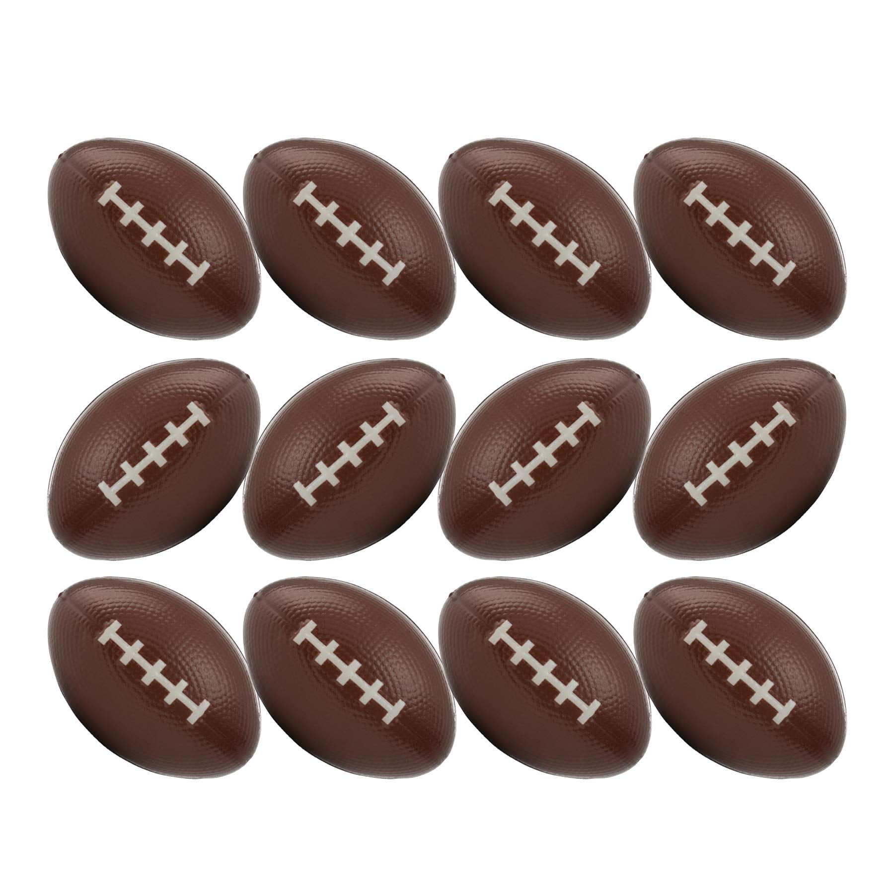 Neliblu 12 Football Sports Stress Balls Bulk Pack of 1 Dozen 2.5" Stress Football Squeeze Balls for NFL Season Party Supplies, Party Favors, Goody Bag Stuffes for Kids and Adults