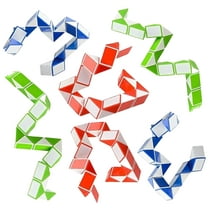 Neliblu 6 Sensory Fidget Snake Cube Twist Puzzles - Assorted Colors, Bulk Pack Party Favors