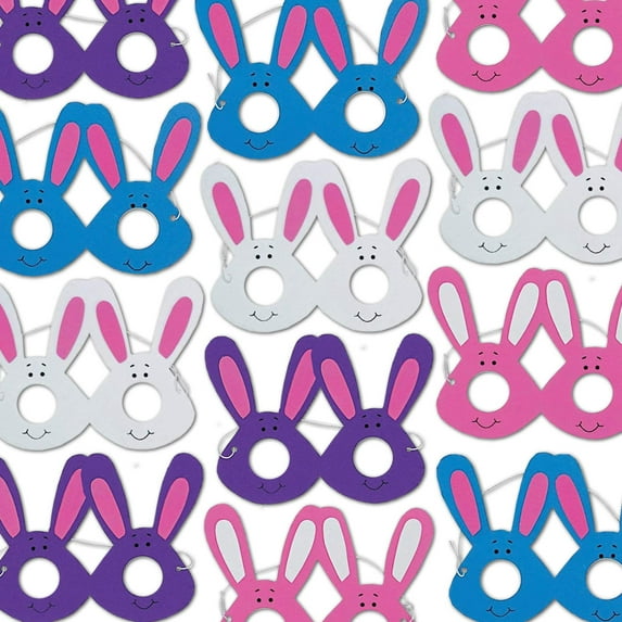 Neliblu Easter Bunny Glasses - Fun Party Favors for Kids and Adults! 12 Pack of Foam Glasses in 4 Colors, Perfect for Easter Baskets and Parties!