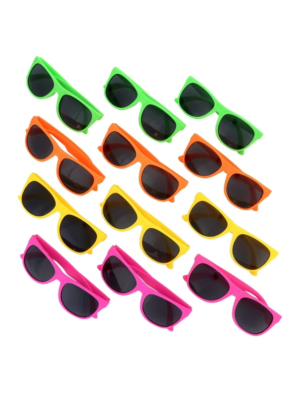 Kids Sunglasses - Neon Summer Glasses - Beach/Pool Party Favors - 12 Pack