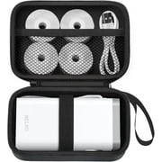 Nelko Case for P21 Label Maker, Compatible with Phomemo D30 D35 Label Maker, for NIIMBOT D11 D110, for JADENS/SUPVAN/Memoking, Box with Mesh Pocket for Batteries Accessories Case Only, Black