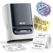 Nelko Label Maker Machine, PM220 Bluethooth Label Printer, 2 Inch Portable Thermal Printer for Small Business, Address, Logo, Clothing, Sticker Printer for Phones & PC, White