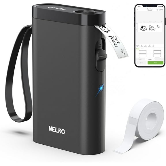Nelko Label Maker Machine with Tape, P21 Bluetooth Label Printer, Wireless Mini Label Makers with Multiple Templates for School Office Home, White