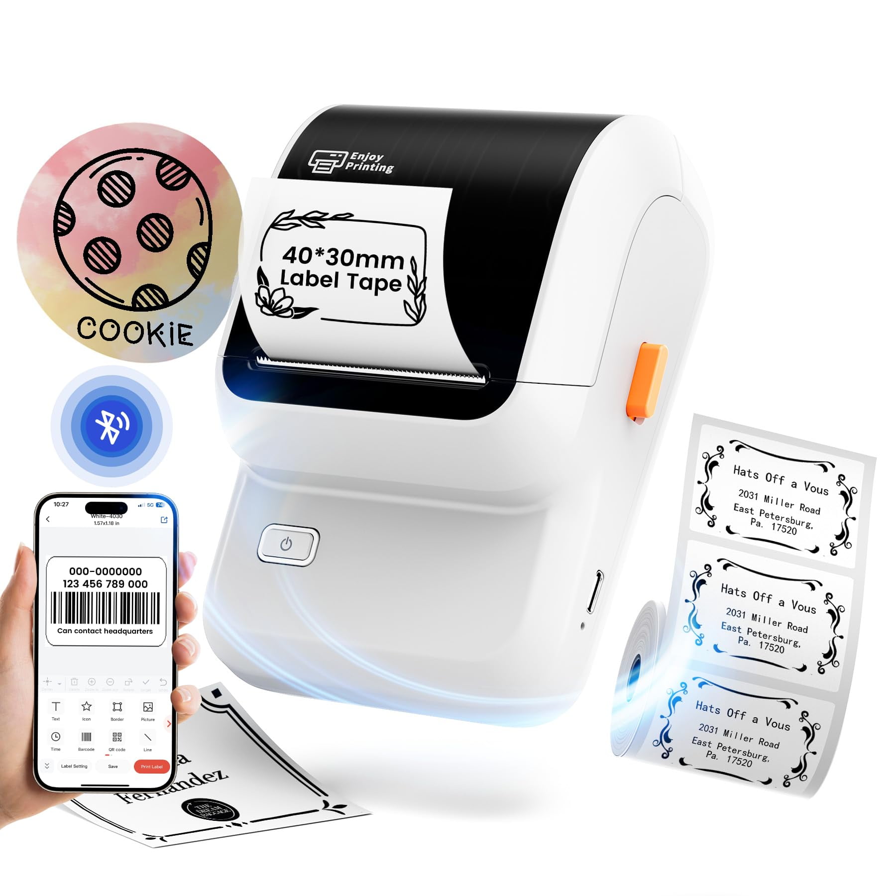 NelkoGlobal Label Maker Machine with Tapes,Address Label Maker, M100 ...
