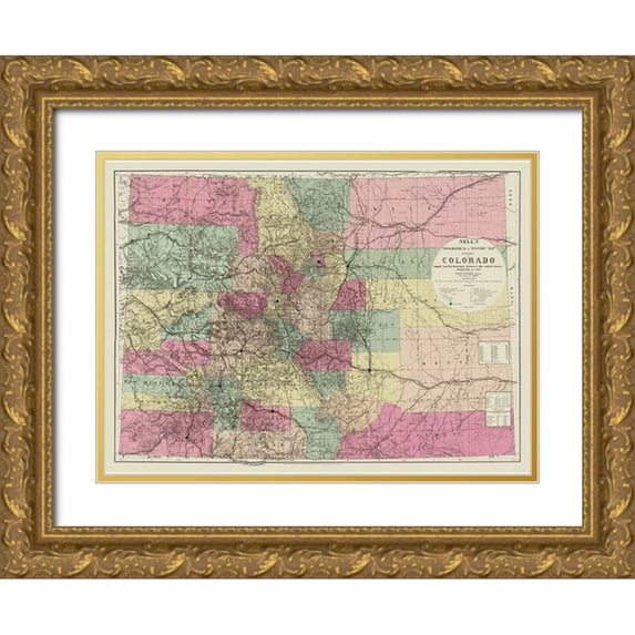 Nell 18x14 Gold Ornate Wood Framed with Double Matting Museum Art Print Titled - Colorado - Nell 1884