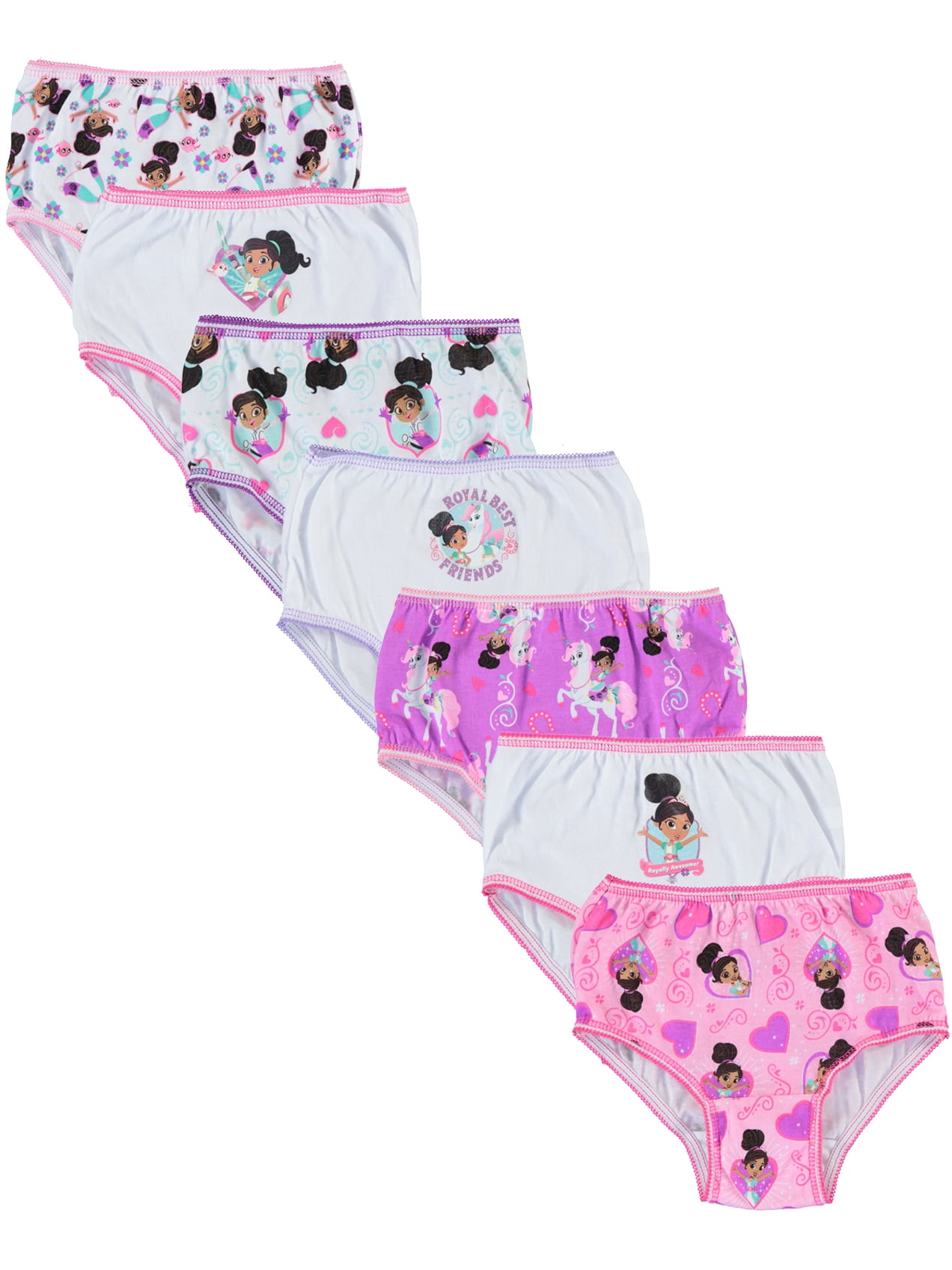 Nella the Princess Toddler Girls Panties Underwear, 7-Pack