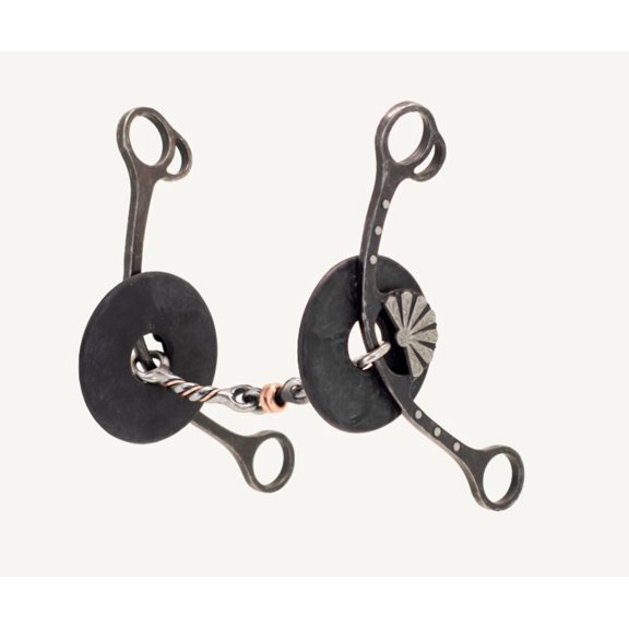 Nellie Miller Fan Bit-Concho Dog Bone Twisted Gag 5-1/8"