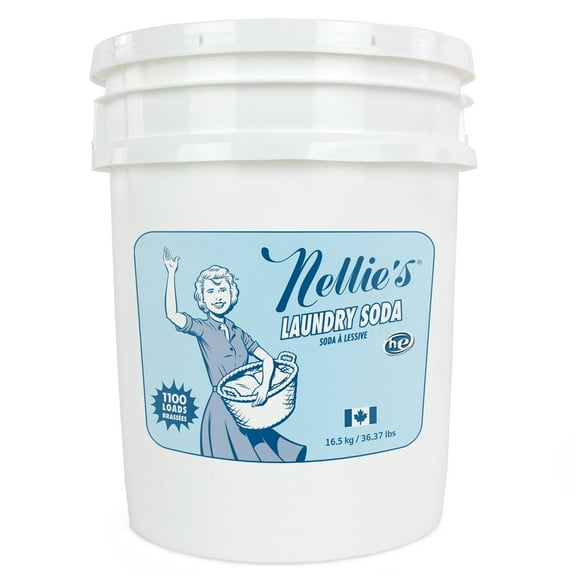 Nellie's Laundry Soda - Concentrated Laundry Detergent Powder - 1100 Load Bulk Format - Gentle on Skin and Environment - Fragrance-Free