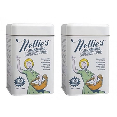 Nellie's All Natural Laundry Soda, 3.3 Pounds, 2 Count