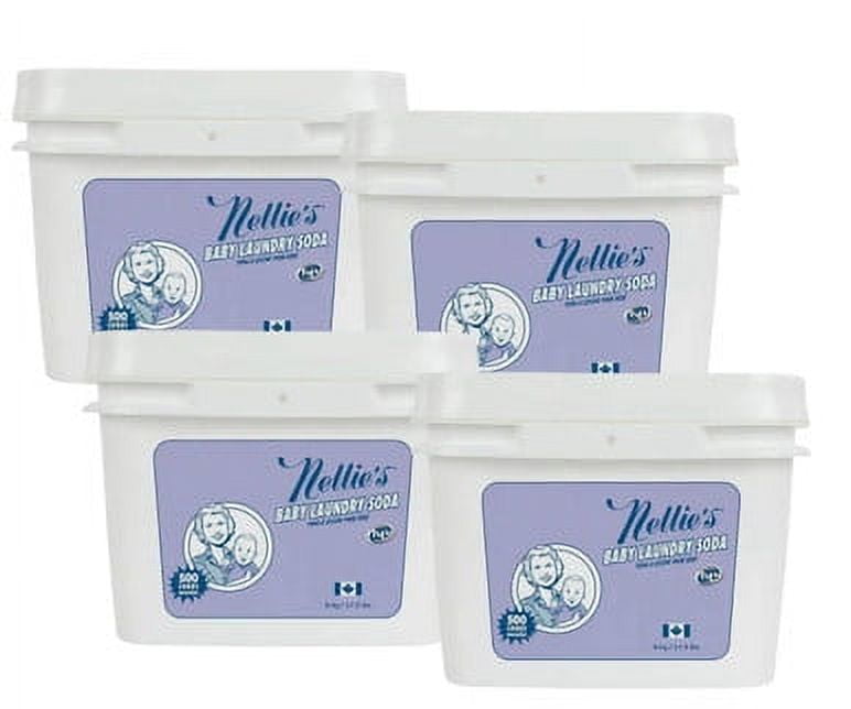 Nellie's Baby Laundry Soda - 500 Loads, 8 kg/17.5 lbs (4/Case) | Total 2000 Loads