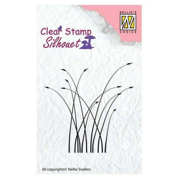 Nellie's Choice - Clear Stamp Silhouette Blooming Grass