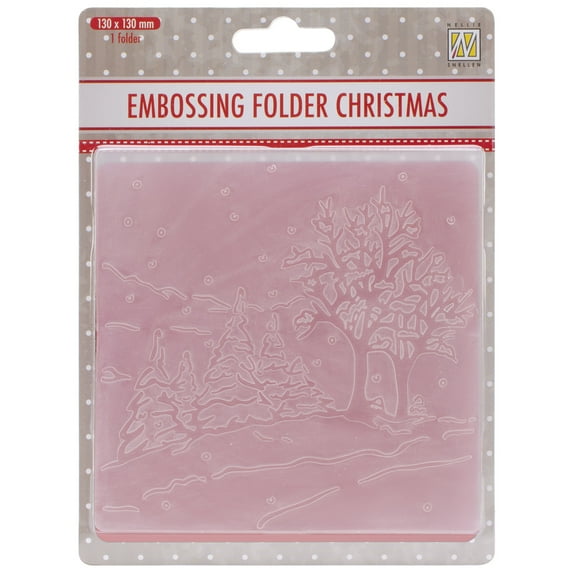 Nellie's Choice Picture Embossing Folder 5"X5"-Winter Landscape