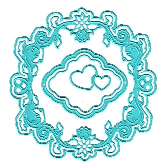 Nellie's Choice Vintasia Dies - round frame with hearts