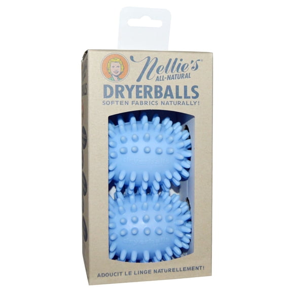 Nellies Regular Dryerballs 2 Count Reusable Plant-Based Dryer Sheets Replacement Reduces Wrinkles & Shortens Dry Time