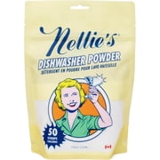Nellie's Dishwasher Powder - 50 Load - Plant-Based Dishwasher Detergent - Septic Safe, Fragrance-Free - Easily Penetrates Grease & Food Particles - Phosphate-Free