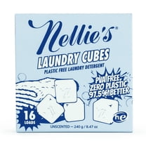 Nellie's Laundry Cubed Eco-Conscious Laundry Detergent, Unscented, 16 Loads