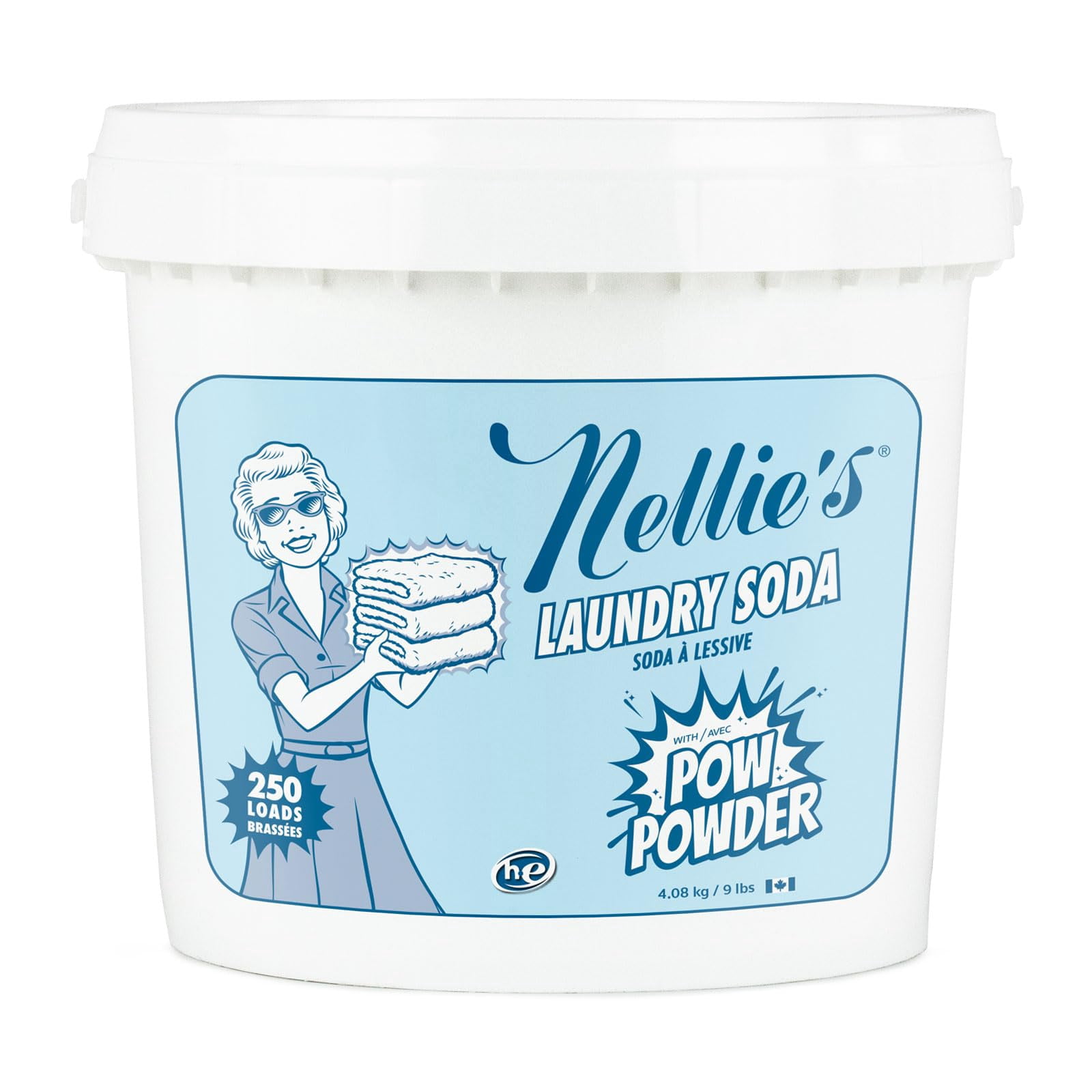 Nellie's Laundry Soda with POW Powder - 250 Loads - Environmentally ...