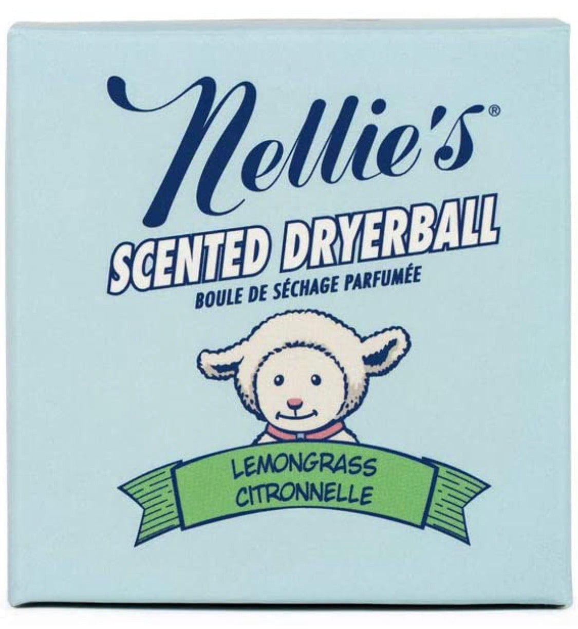 Nellie's Scented Wool Dryerball Lemongrass Scented Made With 100