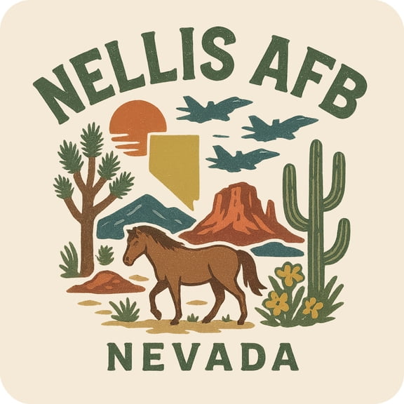 Nellis Afb Nevada Keepsakes Souvenir Vinyl Sticker – Destination Travel Keepsake Collectible (6-Inches Wide)
