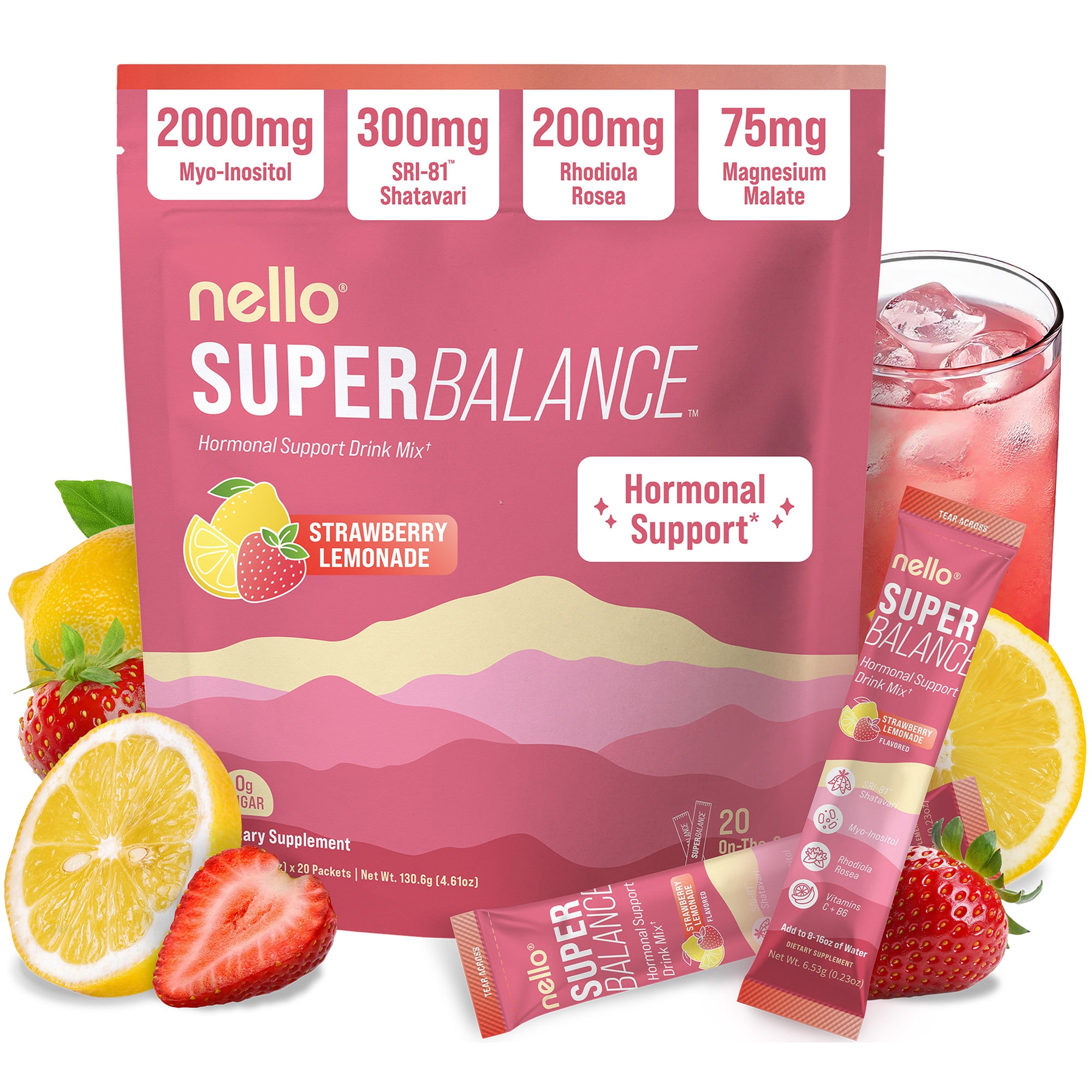 Nello Superbalance Hormone Support Flavored Drink Mix Packets