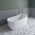 thumbnail image 1 of Nello White High-gloss  Reversible Drain Acrylic Free-standing Tub, 1 of 5