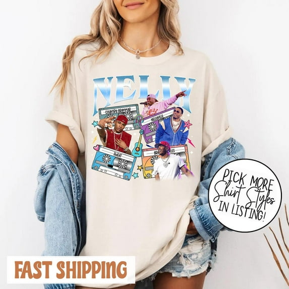 Nelly Cassette Tapes Shirt, Retro Nelly Rapper Tee, Where The Party At Tour 2025 T-Shirt, 90s Rap Graphic Tee, Vintage Hip Hop Shirt