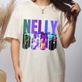thumbnail image 1 of Nelly Performance Tee – Colorful Logo and Four Stage Prints, Unisex Oversized Rap Fanwear, Sadcore Hip-Hop Aesthetic,Natural Color,Size L, 1 of 5