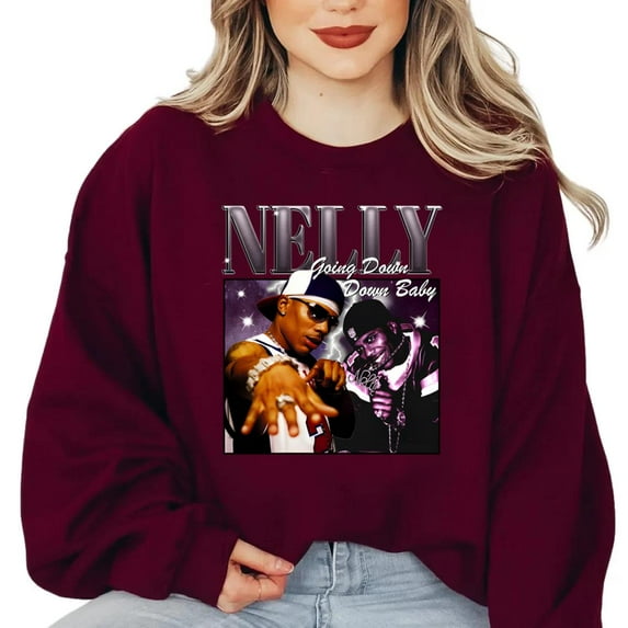 Nelly Rap World Tour Vintage Hip Hop Music Artist Concert Dilemma Hot Fan Sweatshirt, for men & women, up to size 5XL