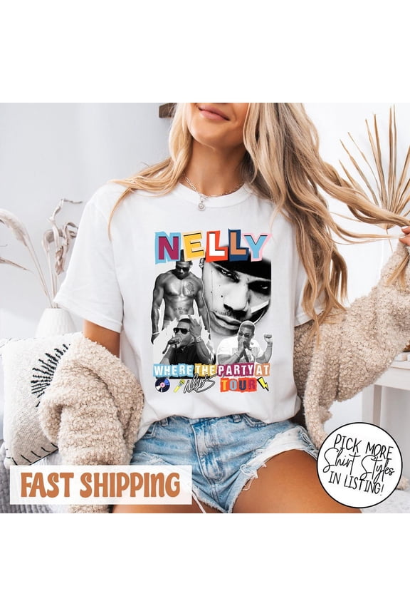 Nelly Rapper Where The Party At Vintage T-shirt