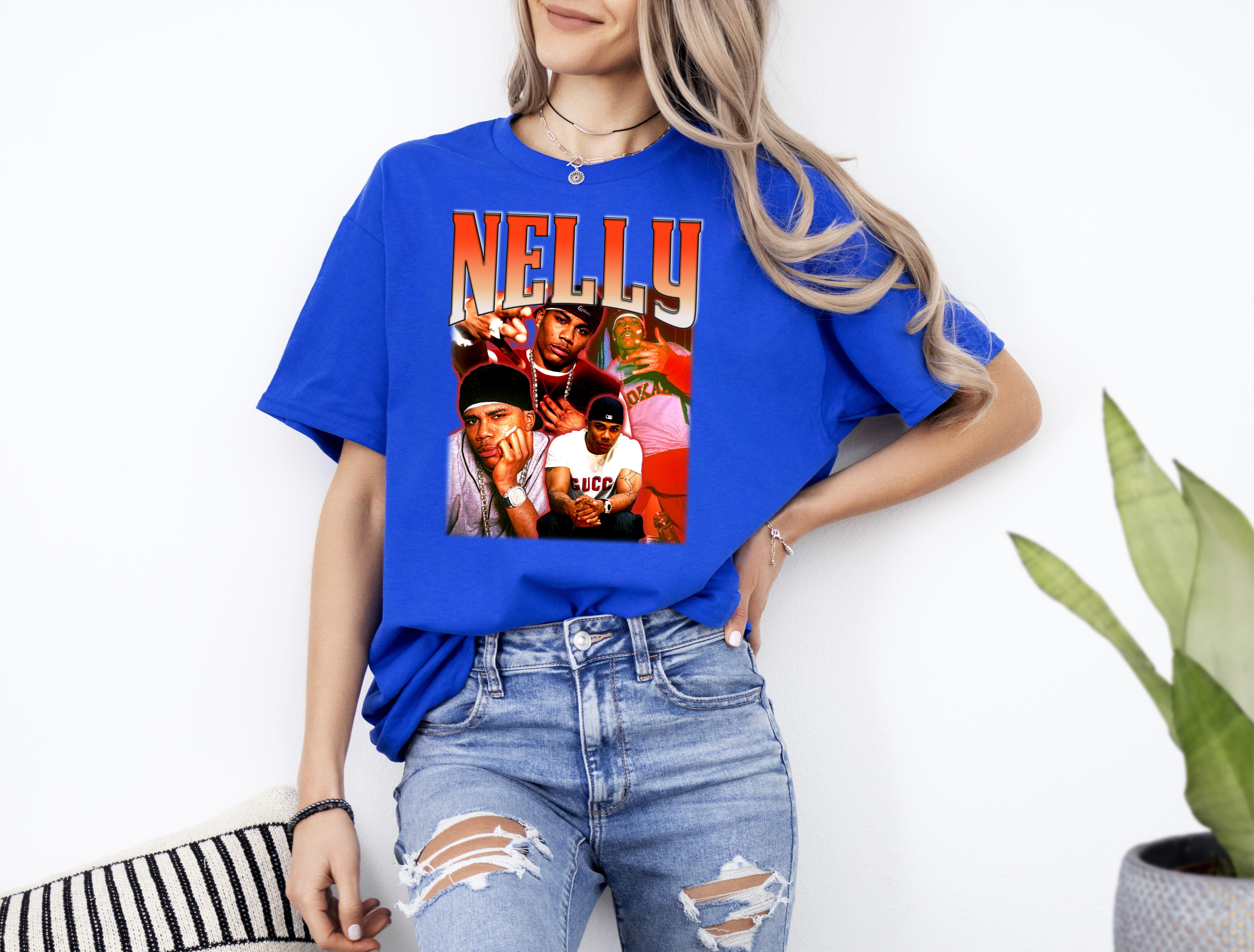 トップス Vintage Nelly Rap Tee Shirt Size XL Graphic Nelly Rapper Vintage 90s Bootleg T-shirt, Nelly
