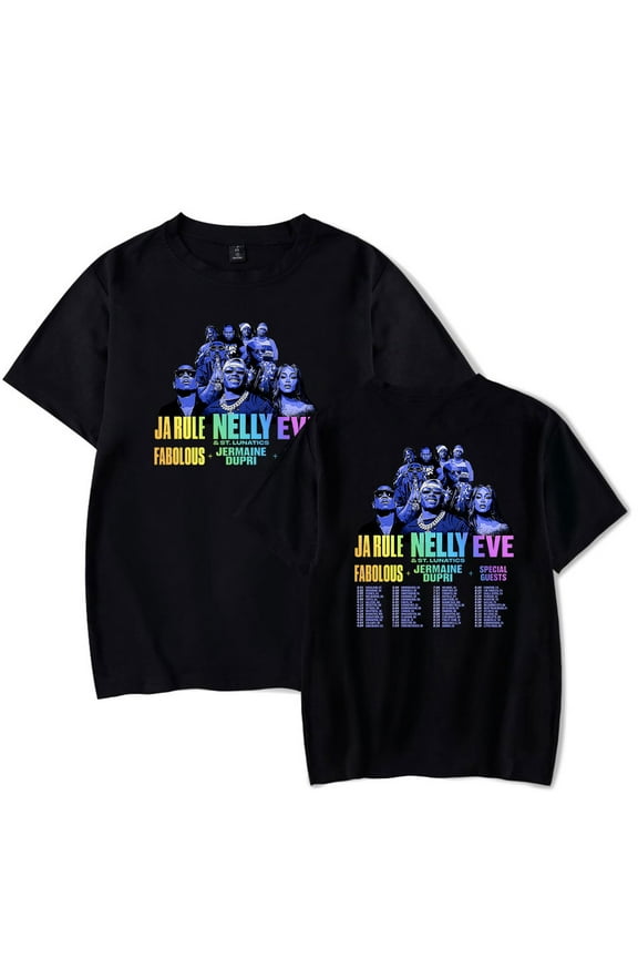 Nelly Where The Party At Tour 2025 Short Sleeve Street Trend Couple's Round Neck T-Shirt