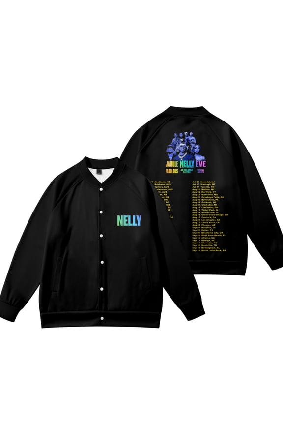 Nelly Where The Party At Tour Baseball Jacket Spring Spring Button Cardigan Long Sleeve Top