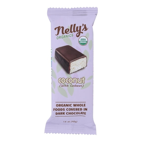 Nelly's Organics Coconut Candy Bar - Case of 9 - 1.6 OZ