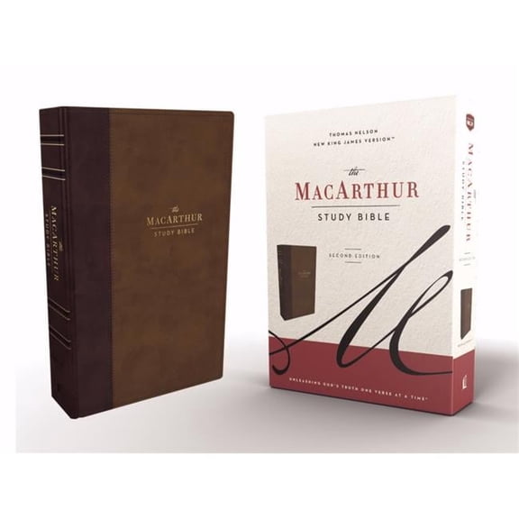 Nelson Bibles 165018 NKJV MacArthur Study Bible - 2nd Edition - Comfort Print, Brown Leathersoft