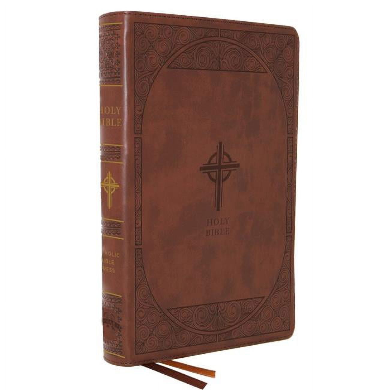 Nelson Bibles NABRE Large Print Catholic Bible, Brown Leathersoft