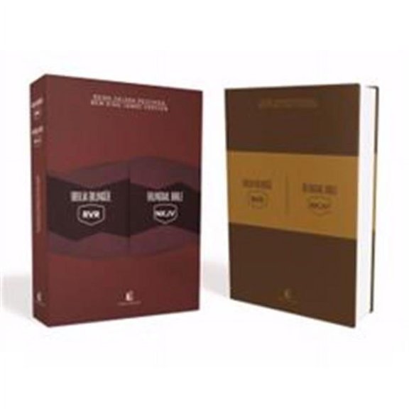 Nelson Bibles Spanish RVR 1977 & NKJV Bilingual Bible, Brown Leathersoft