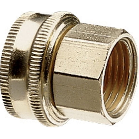 Nelson Brass Double Female Pipe to Hose Connector Fitting - 3/4" NPT X 3/4" Garden Hoses Coupler