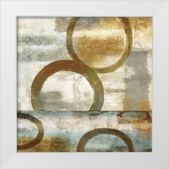 Nelson, Brent 12x12 White Modern Wood Framed Museum Art Print Titled - Round And Round II