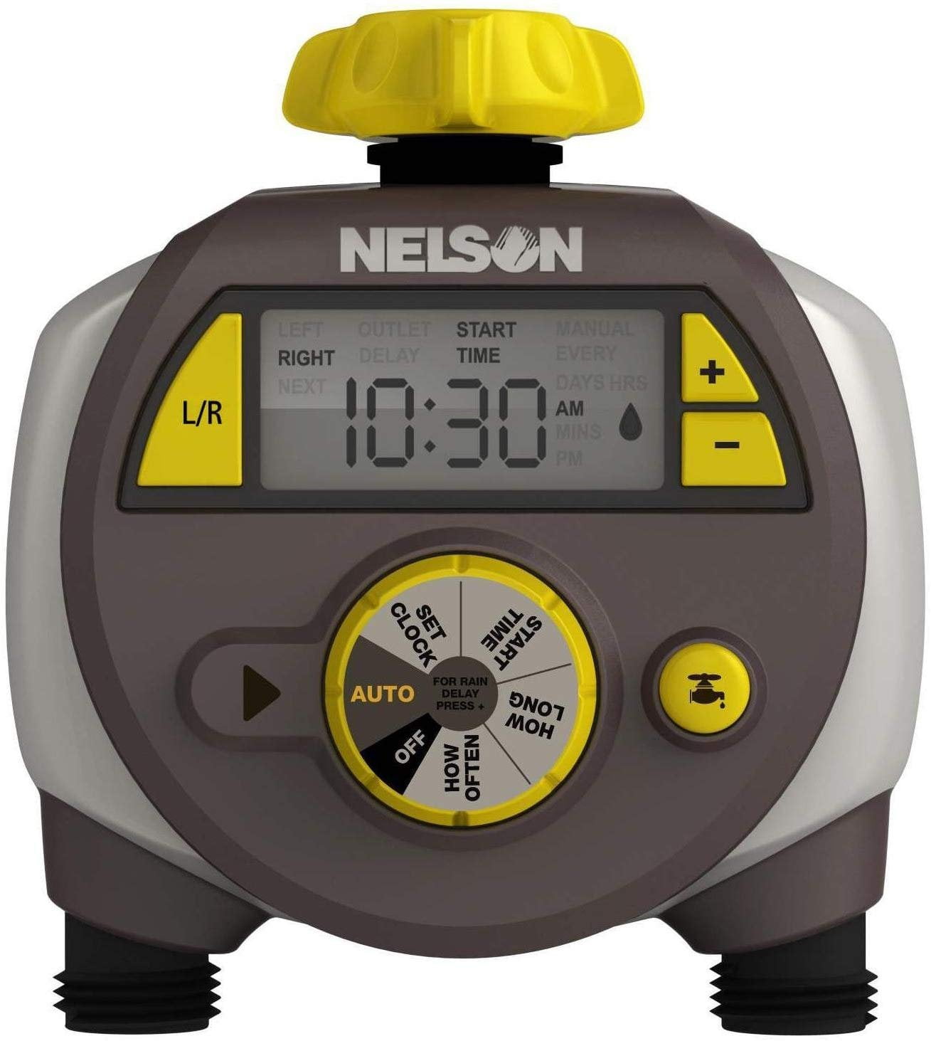 Nelson Dual Outlet Electric Water Timer with Large LCD Display