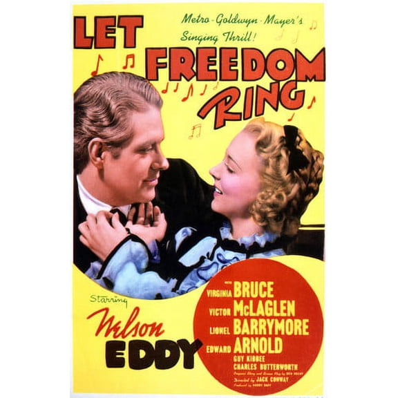 Nelson Eddy and Virginia Bruce in Let Freedom Ring 24x36 Poster