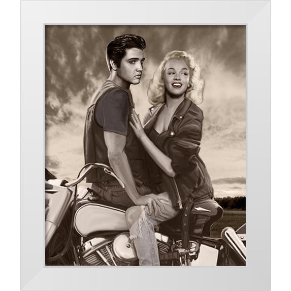 Nelson, Josh 12x14 White Modern Wood Framed Museum Art Print Titled - Sunset Ride