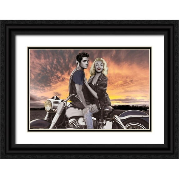 Nelson, Josh 18x13 Black Ornate Wood Framed with Double Matting Museum Art Print Titled - Sunset Ride