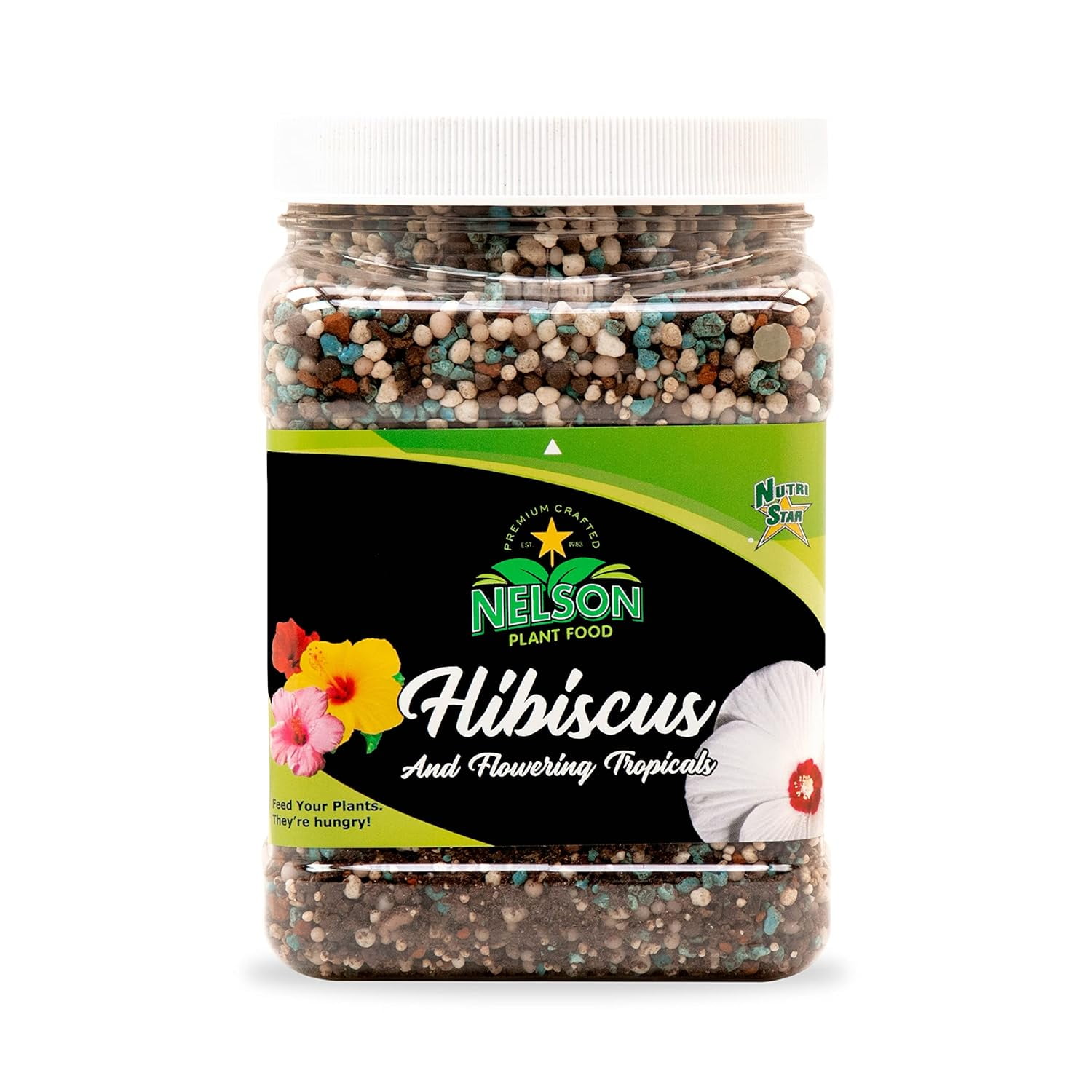 Nelson NutriStar Hibiscus Fertilizer &  Flowering Tropicals - 2 lb Jar