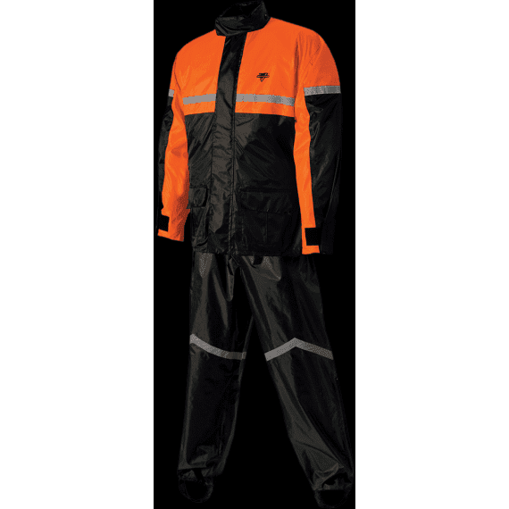 NelsonRigg UnisexAdult Stormrider Motorcycle Rain Suit (Black/Orange
